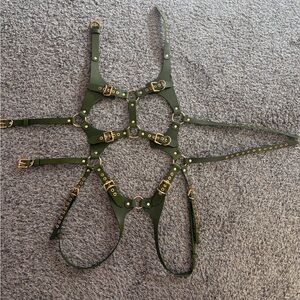 Real leather harness